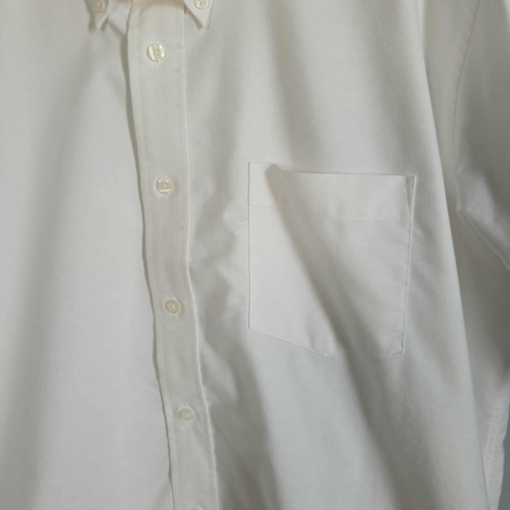 EUC Bill Blass Short SLeeve Oxford Flexible Comfort Collar Dress Shirt - Picture 3 of 4
